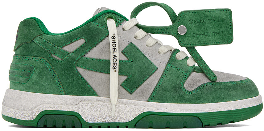 

Зелено-белые винтажные кроссовки Out Of Office Белые Off-White, Зеленый