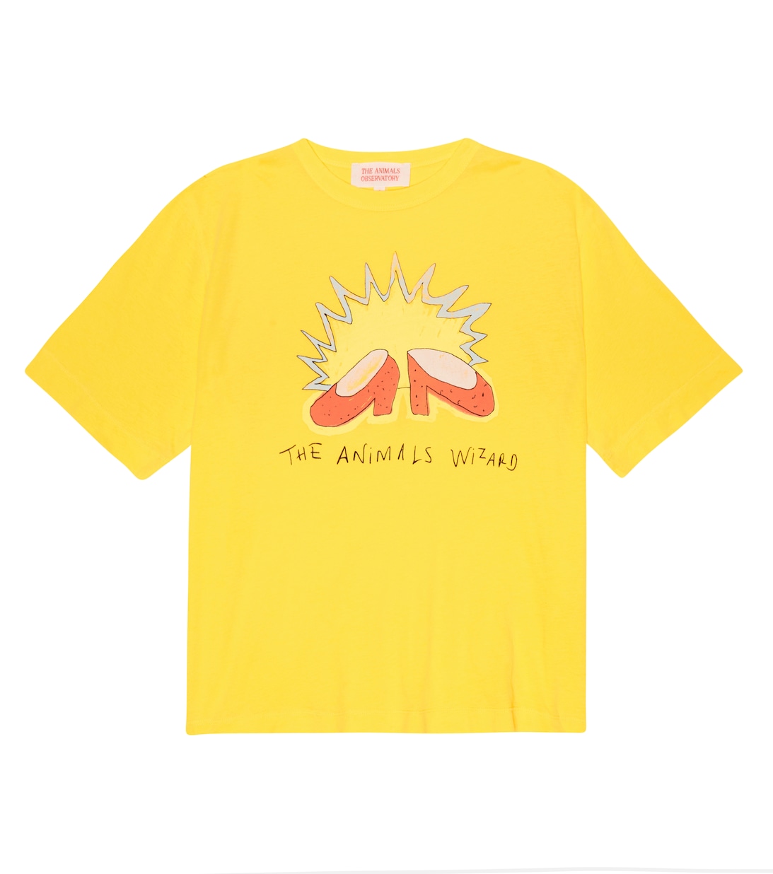 Футболка оверсайз с принтом Rooster The Animals Observatory, желтый детская бежевая футболка с петухом the animals observatory