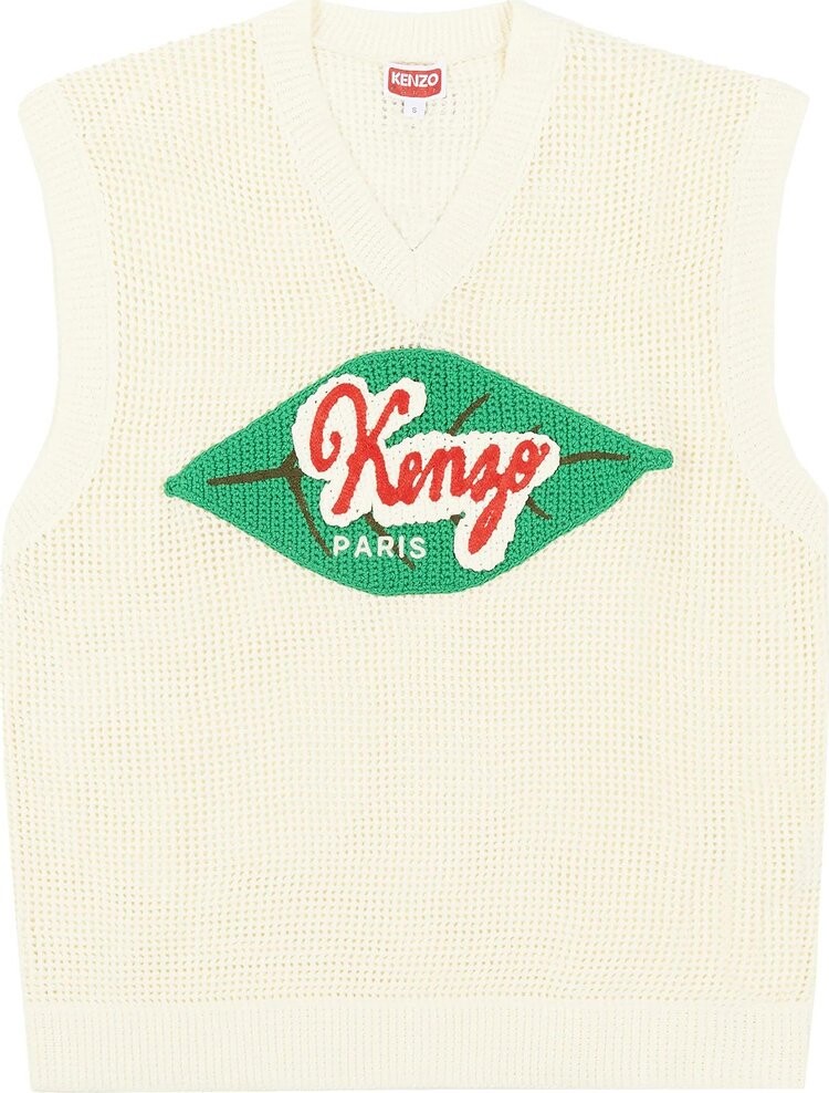 

Свитер Kenzo Fruit Stickers V Neck Vest 'Beige', загар