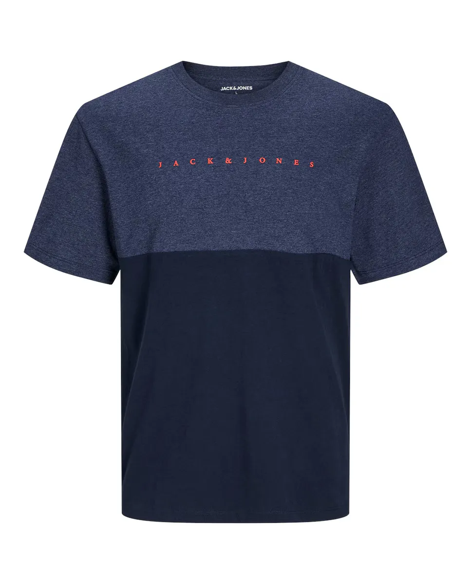 

Мужская футболка с короткими рукавами и трафаретным логотипом сбоку Jack & Jones, темно-синий