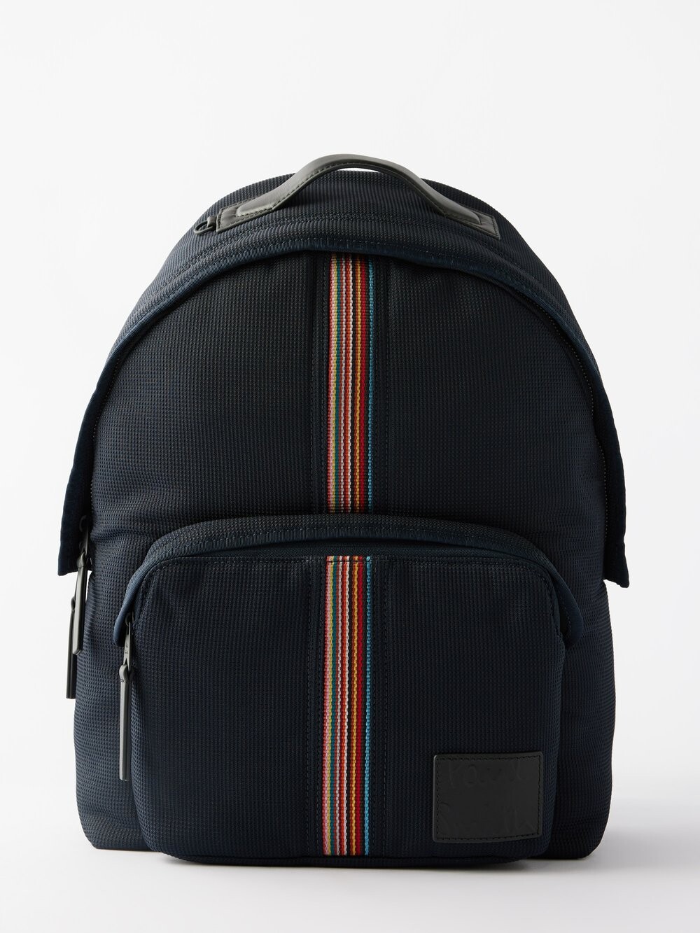 

Холщовый рюкзак signature stripe с кожаной отделкой Paul Smith, синий
