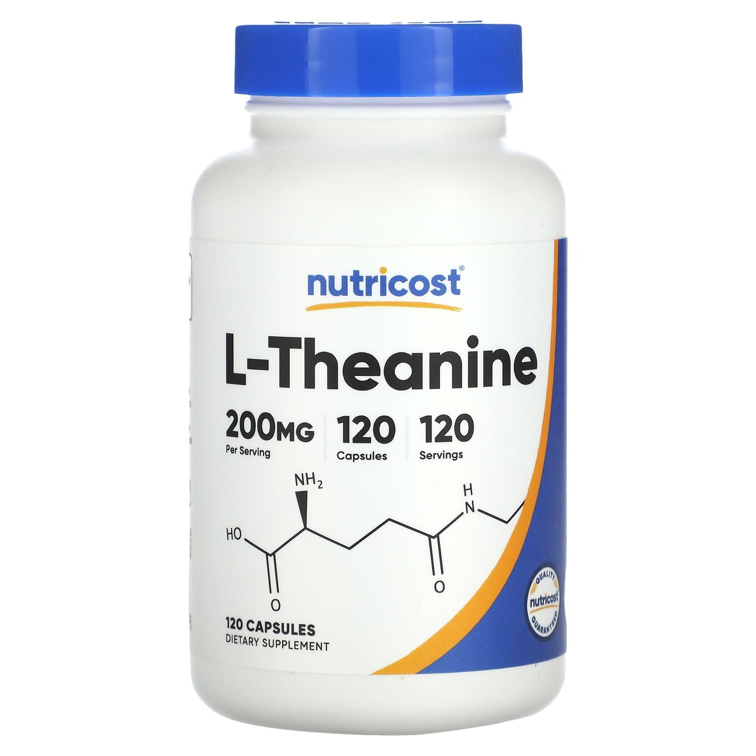 

L-теанин, 200 мг, 120 капсул, Nutricost