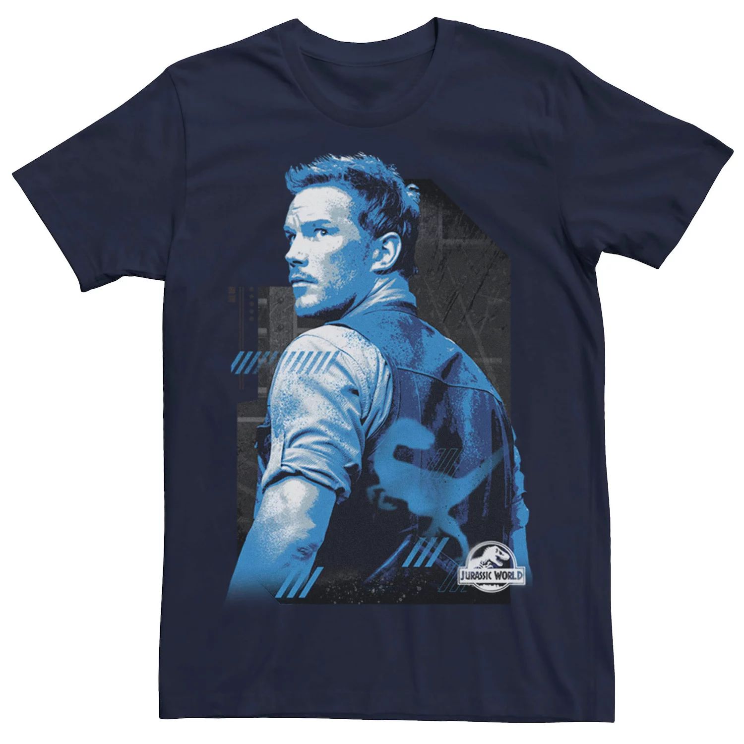 цена Мужская синяя футболка с портретом Owen, Blue Jurassic World, синий