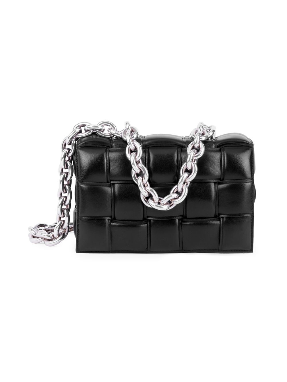 

Кожаная сумка через плечо The Chain Cassette Bottega Veneta, черный