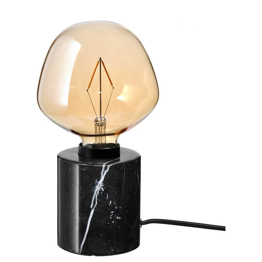 Настольная лампа Ikea Markfrost Molnart Bell-shaped, черный/коричневый