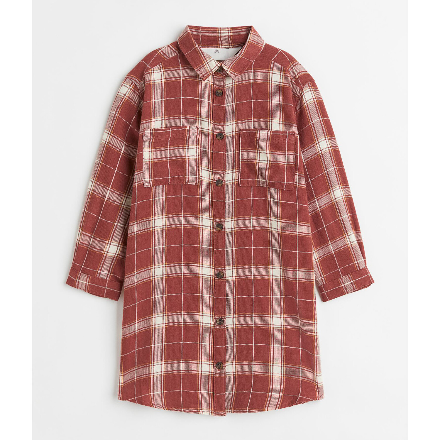 

Платье спортивного покроя H&M Plaid, ржаво-красный/белый/желтый