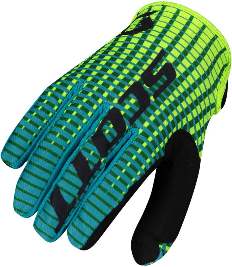 Перчатки Scott 350 Fury с логотипом, зеленый/желтый перчатки зеленый