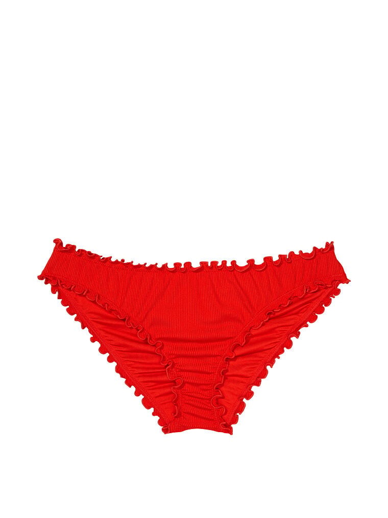 

Плавки бикини Victoria's Secret Swim Mix-and-match Ruffle Cheeky, красный
