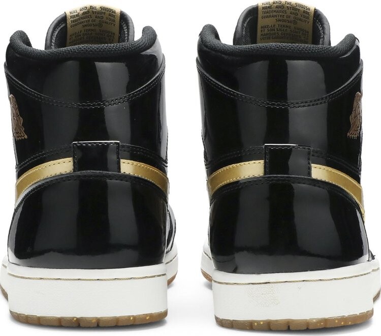 Air jordan 1 high og black gold best sale