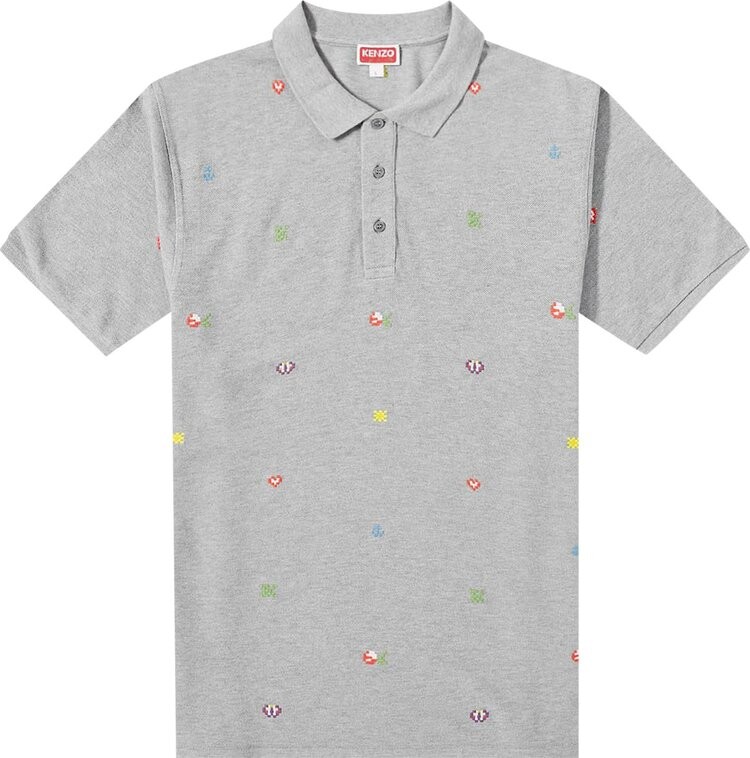 

Поло Kenzo Pixel Slim Polo 'Pearl Grey', серый