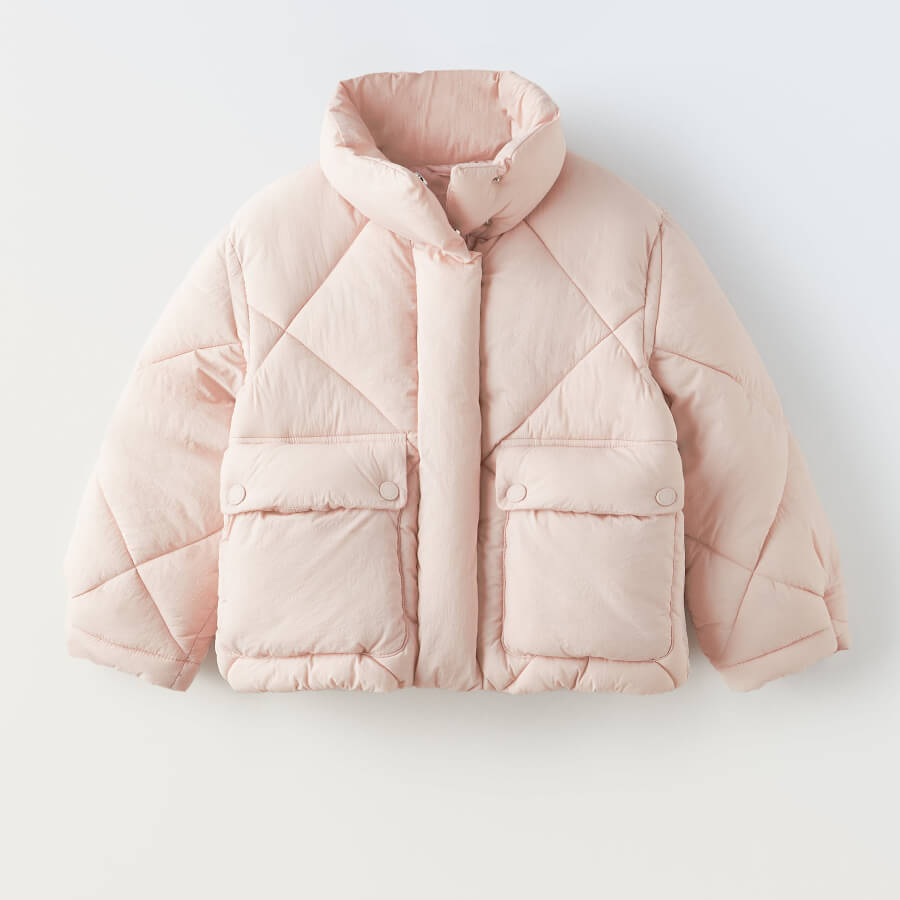 Куртка Zara Nylon, пыльно-розовый куртка рубашка zara розовый