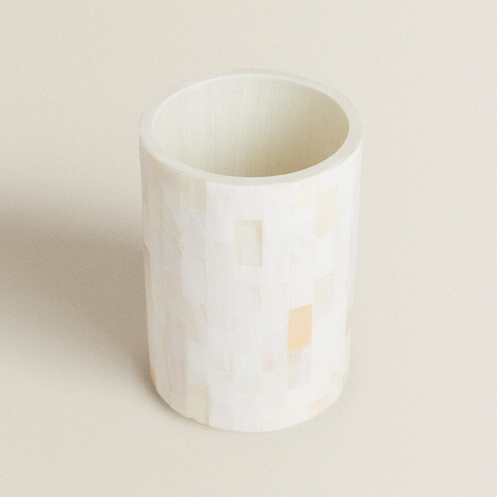 

Стакан для ванной Zara Home Mother-of-pearl Glass, светло-бежевый