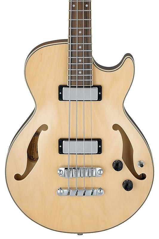 цена Электрическая бас-гитара Ibanez AGB Artcore с полым корпусом и басовым бриджем Gibraltar III - Natural Ibanez AGB Artcore Hollow Body Electric Bass with III Bass Bridge -