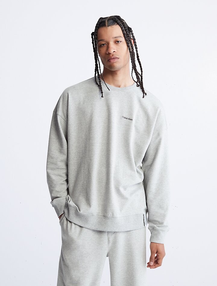 

Толстовка Modern Cotton Lounge с круглым вырезом Calvin Klein, серый