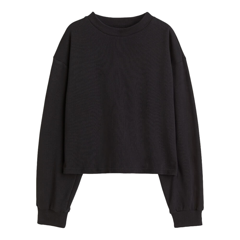 

Свитшот H&M Basics Boxy, черный