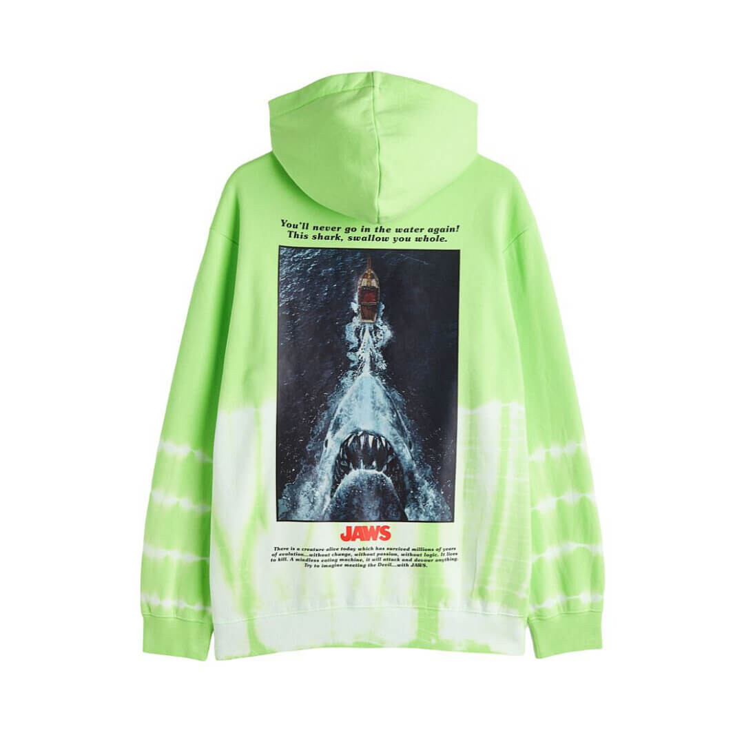 

Толстовка H&M Relaxed Fit Jaws, ярко-зеленый