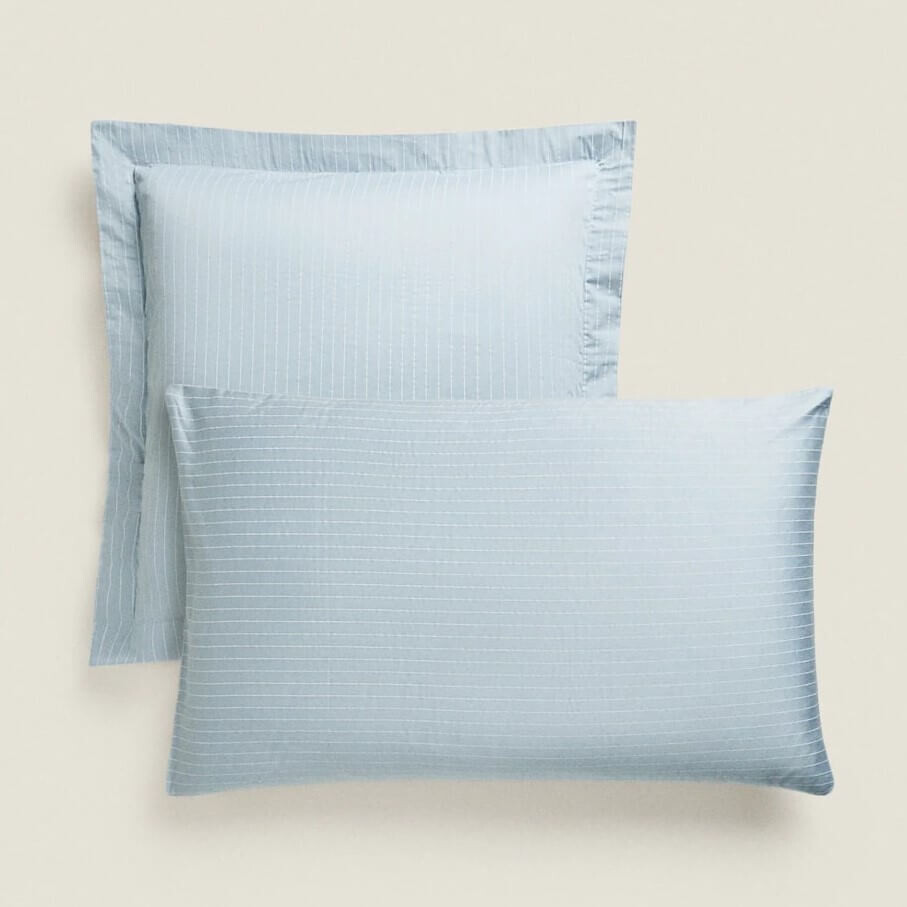 

Наволочка Zara Home Striped, голубой