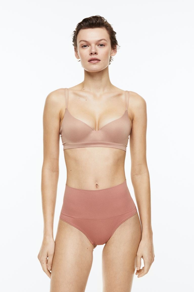 

Комплект из 2 утягивающих трусов H&M, старая роза