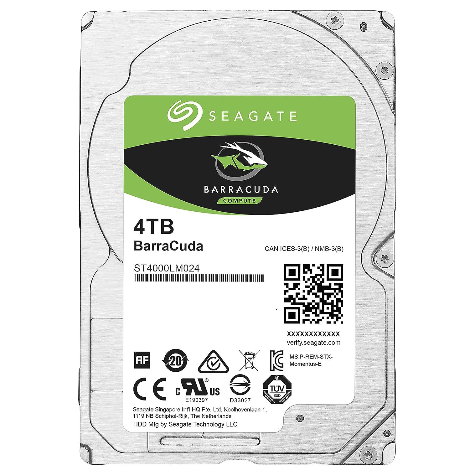 цена Внутренний жесткий диск Seagate BarraCuda, ST4000LM024, 4 Тб