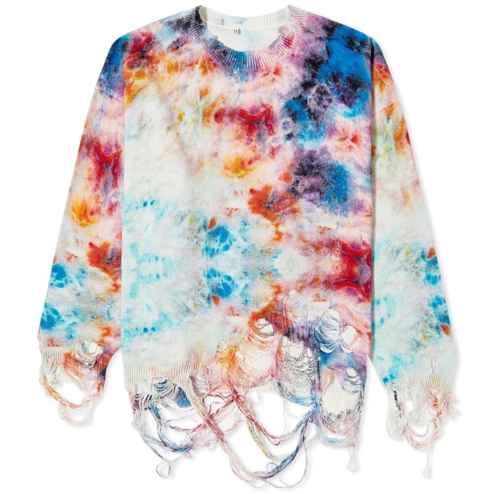 

Джемпер R13 Printed Tie-Dye Destroyed Oversized Jumper