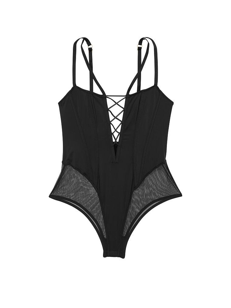 

Корсет Victoria's Secret Very Sexy Lace-up Teddy, чёрный