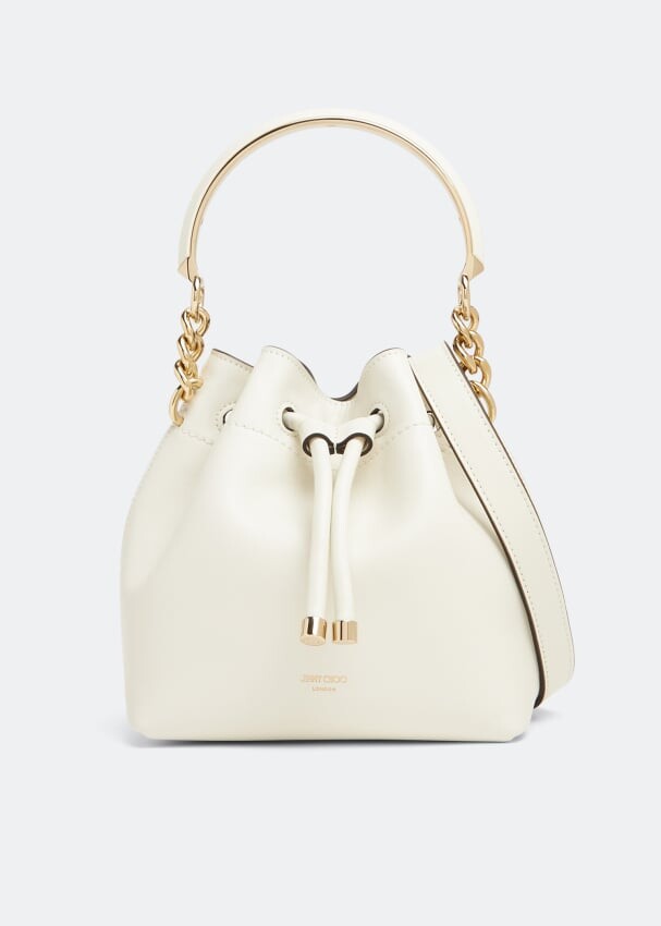 

Сумка JIMMY CHOO Bon Bon small bucket bag, белый