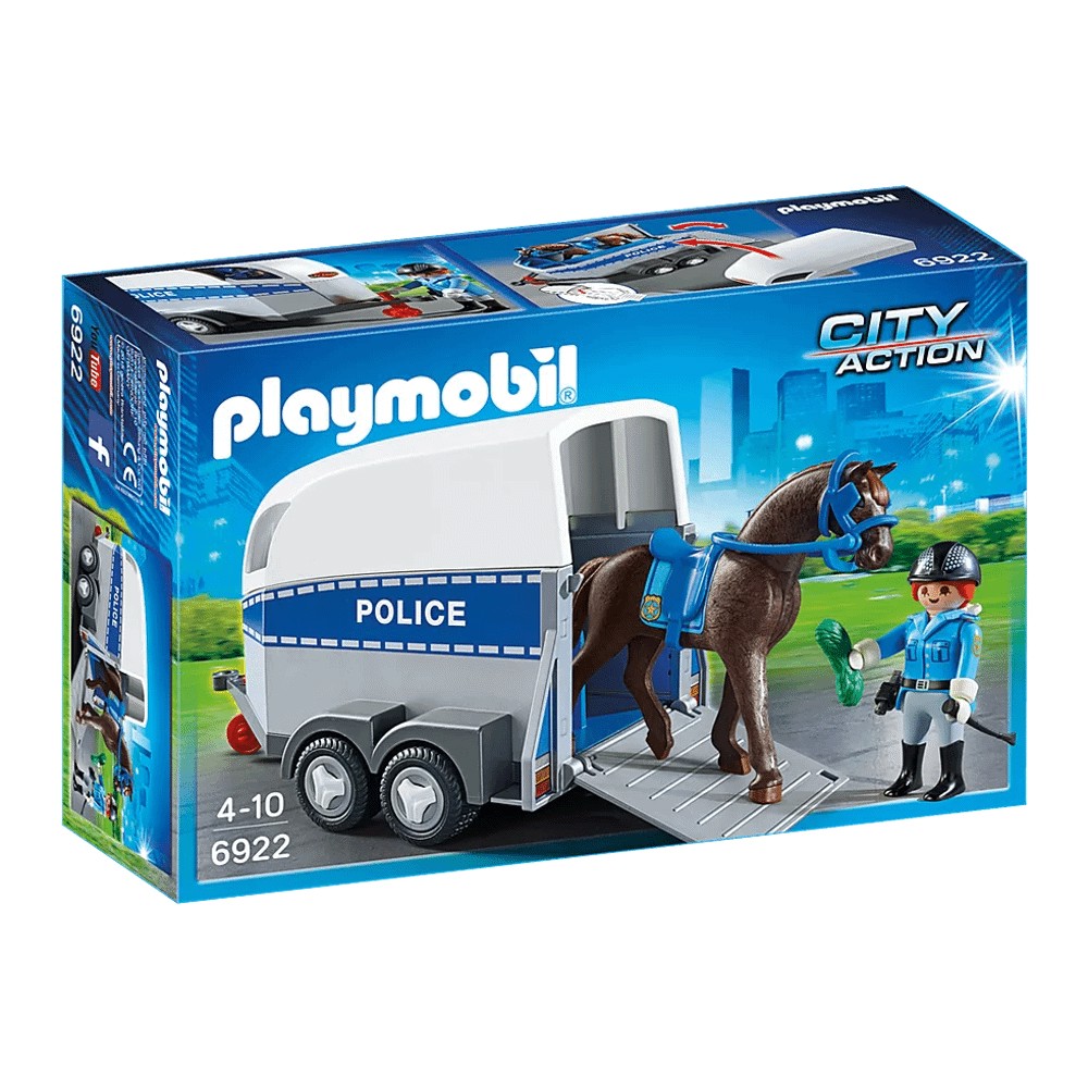playmobil country 4189 фургон для перевозки лошадей Конструктор Playmobil 6922 Конная полиция
