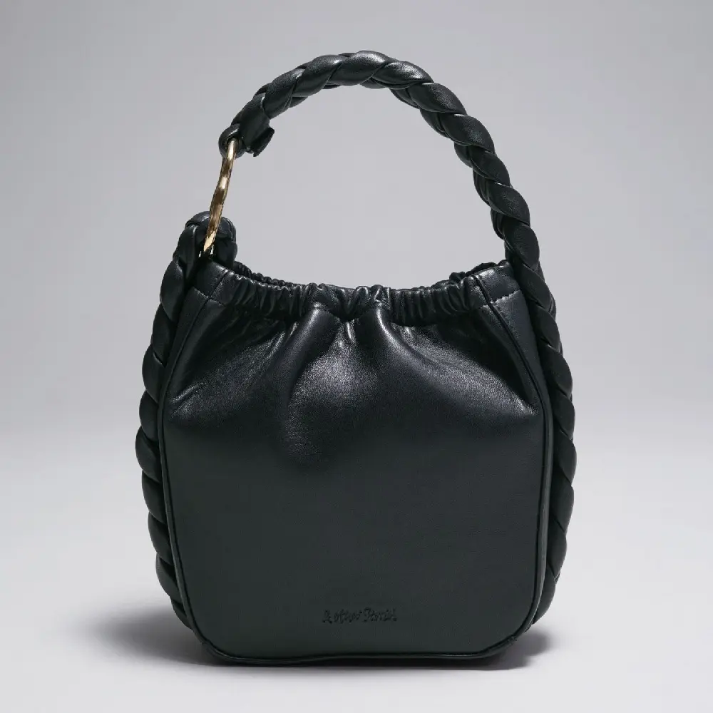 

Сумка & Other Stories Braided Leather Bucket, черный