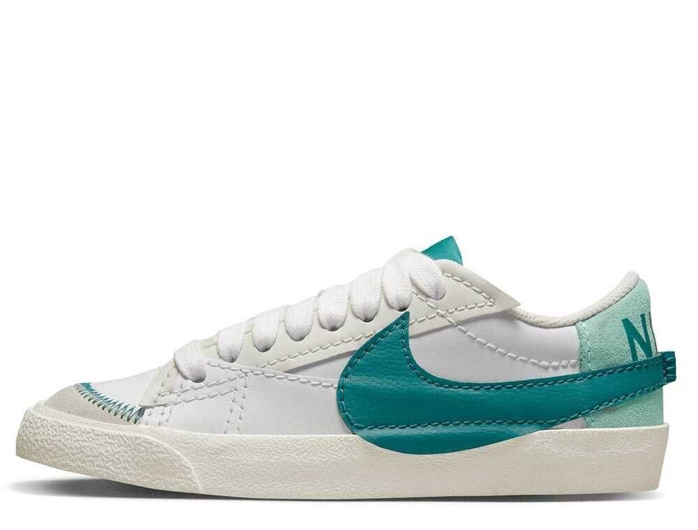 

Кроссовки Nike Wmns Blazer Low '77 Jumbo, бирюзовый/бежевый/белый, Голубой