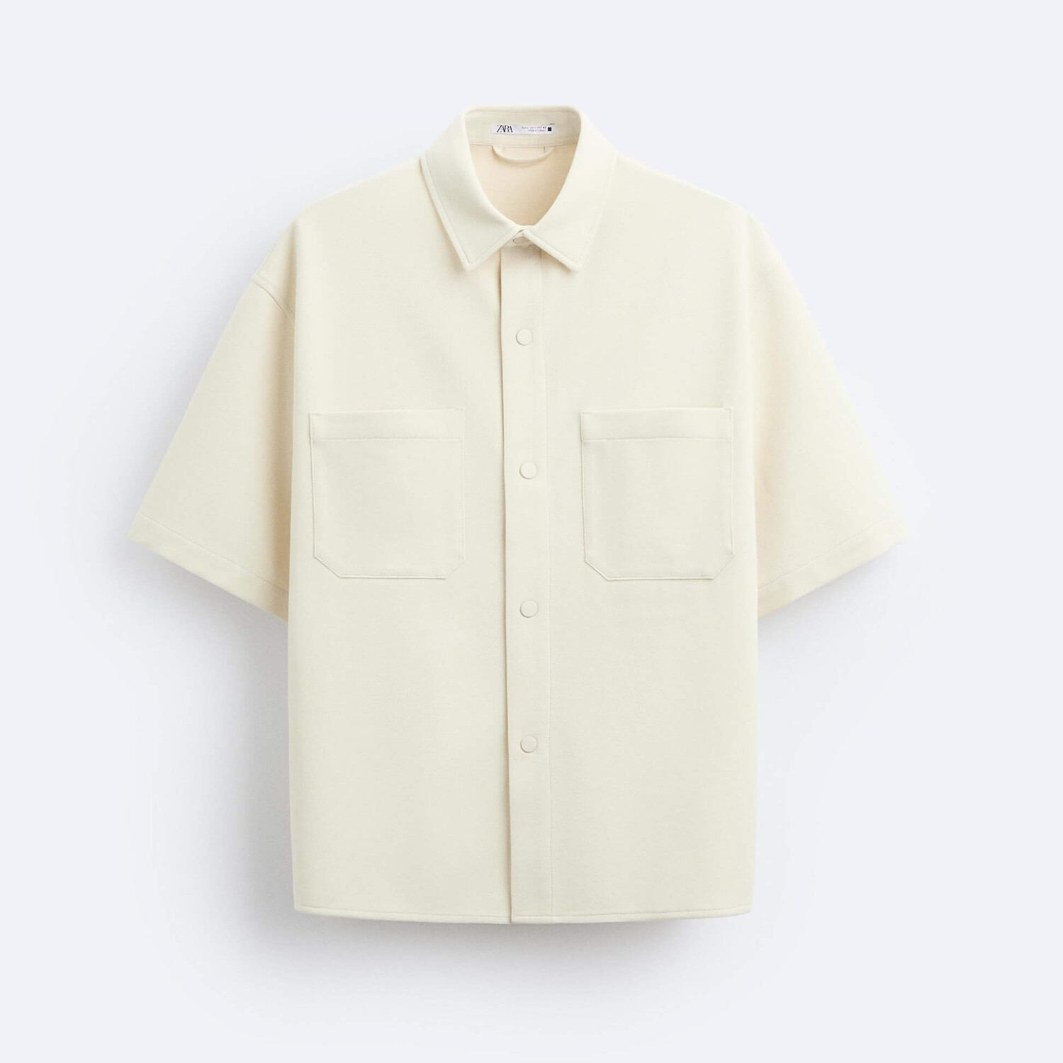 

Рубашка верхняя Zara Textured Comfort, светло-бежевый