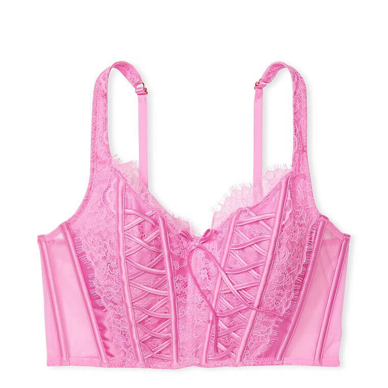 

Корсетный топ Victoria's Secret Dream Angels Unlined Lace-Up, лиловый
