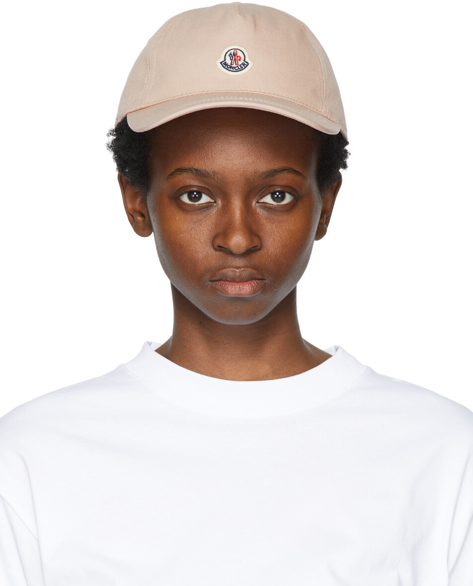 

Розовая бейсболка с логотипом Moncler