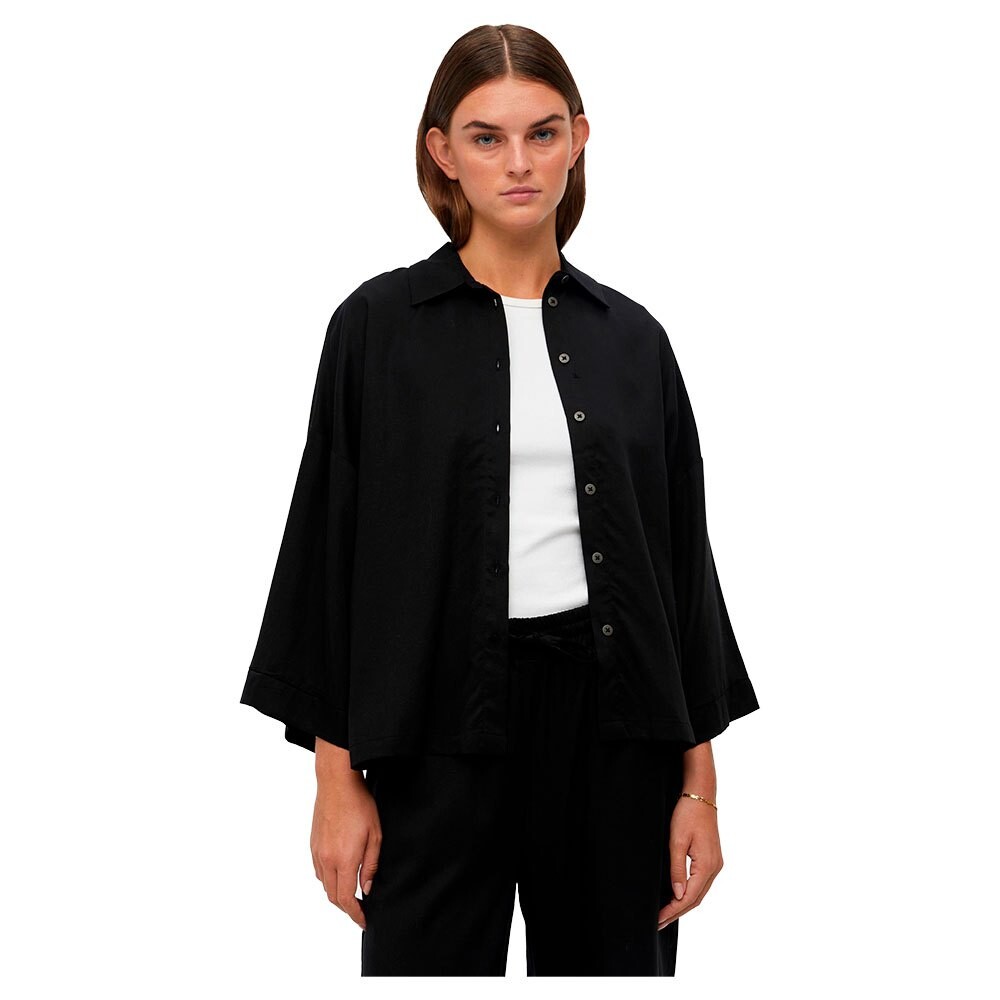 Рубашка с длинным рукавом Object Tilda Boxy, черный
