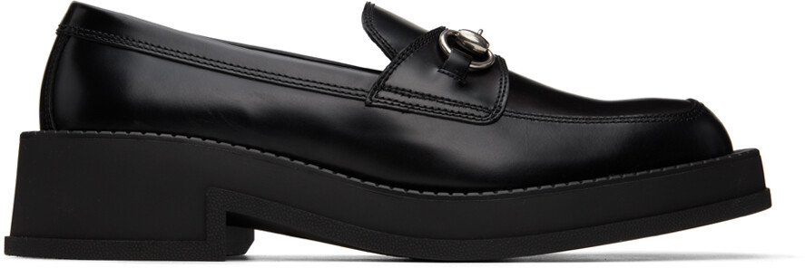 

Черные лоферы Horsebit Gucci