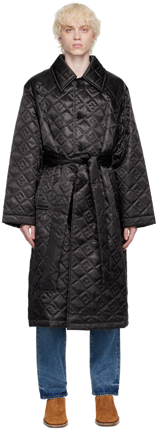 

Черное стеганое пальто Acne Studios, Черный