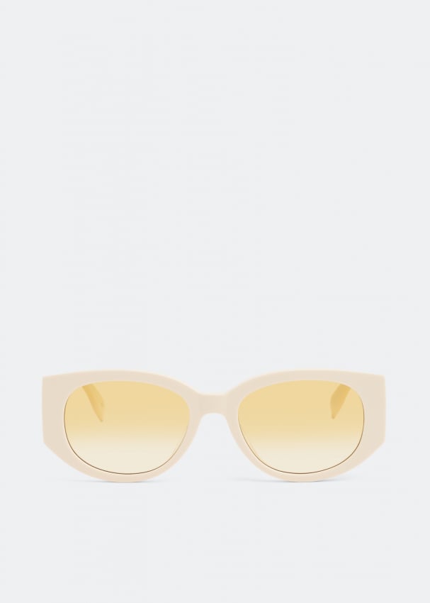 Солнечные очки ALEXANDER MCQUEEN Mcqueen Graffiti sunglasses, белый цена и фото