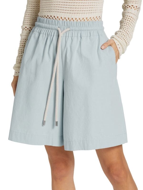 

Шорты Proenza Schouler из хлопка и льна, white label / baby blue