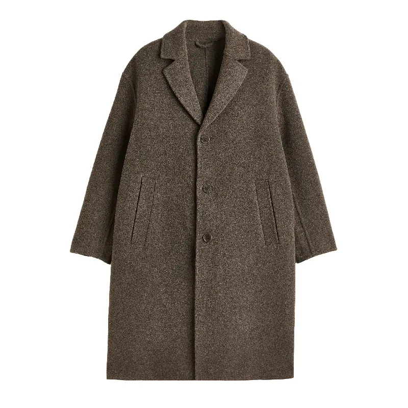 

Пальто Oversized Wool-blend H&M, коричневый