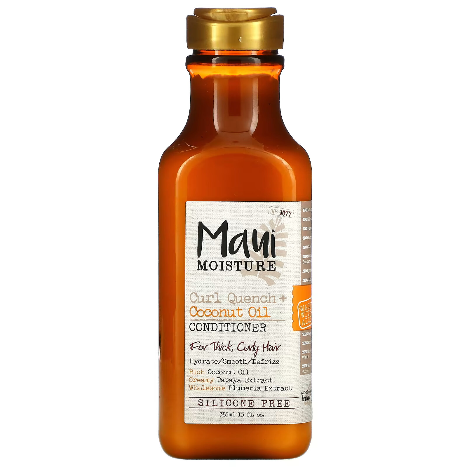 цена Maui Moisture, Curl Quench + Coconut Oil, кондиционер, для густых и вьющихся волос, 385 мл (13 жидк. Унций)
