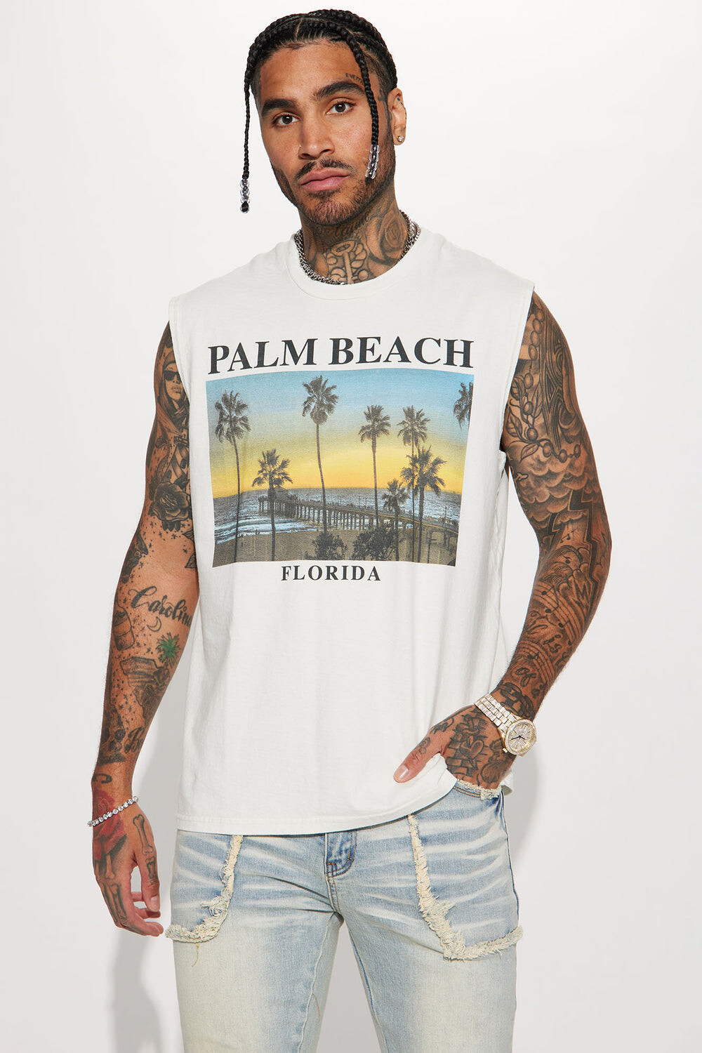

Футболка Fashion Nova FNPALMBEACH, белый