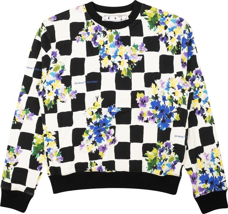 

Толстовка Off-White Flowers Slim Crewneck 'Multicolor', разноцветный