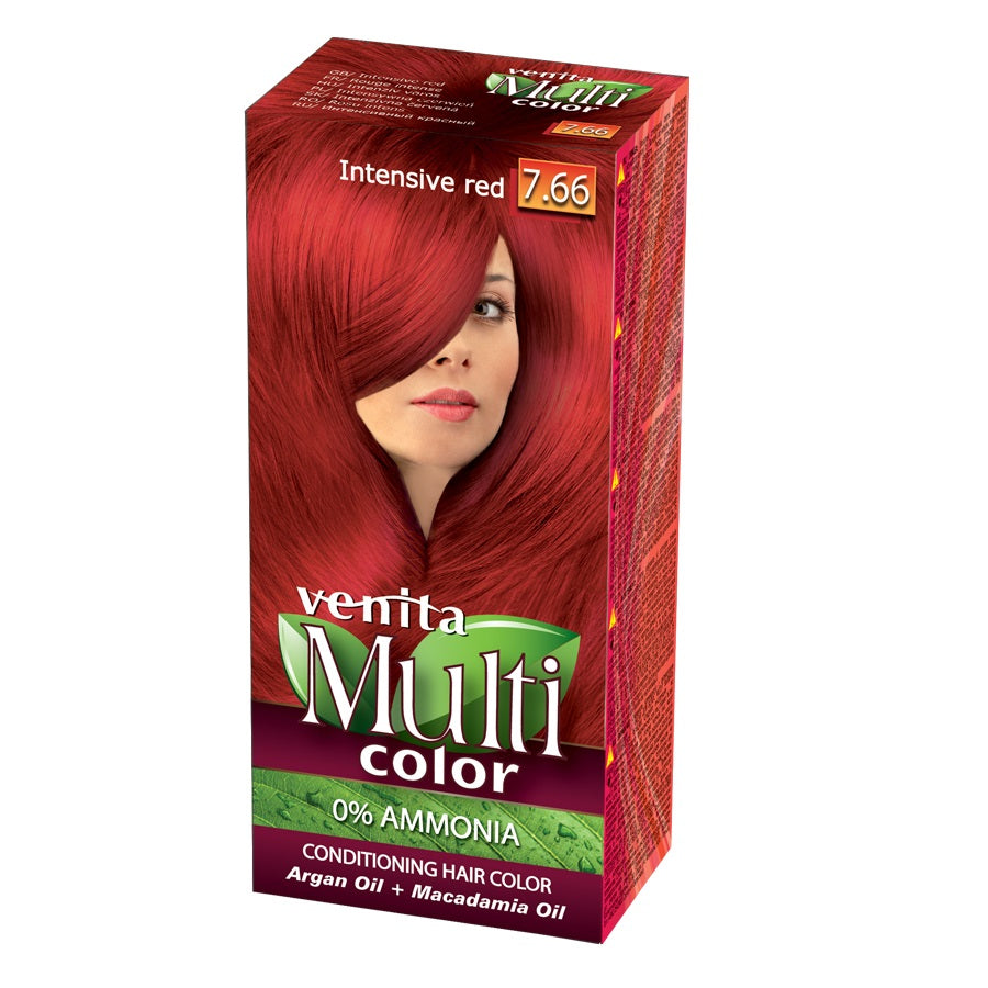 Venita Краска для волос MultiColor 7.66 Насыщенный красный