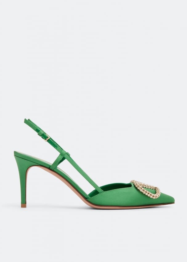 

Туфли VALENTINO GARAVANI VLogo Signature slingback pumps, зеленый