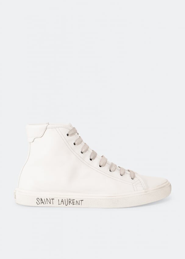 

Кроссовки SAINT LAURENT Malibu high top sneakers, белый