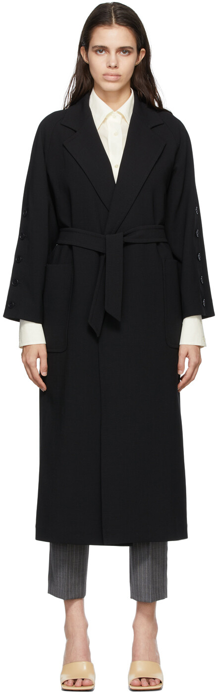

Черное пальто тебано Max Mara