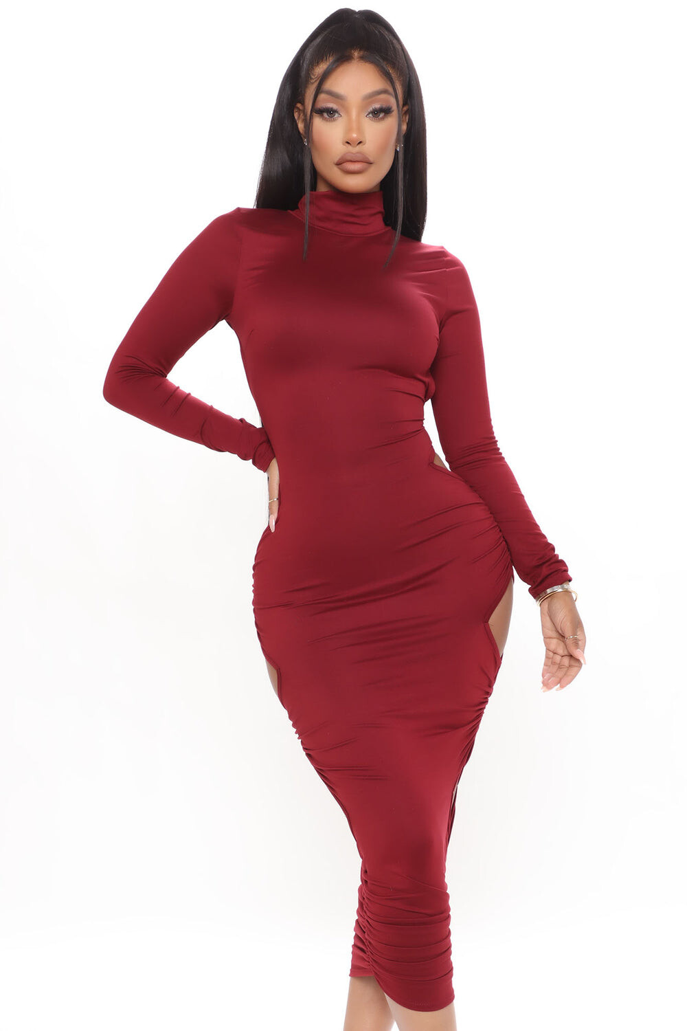 

Платье Fashion Nova 8205D, вино