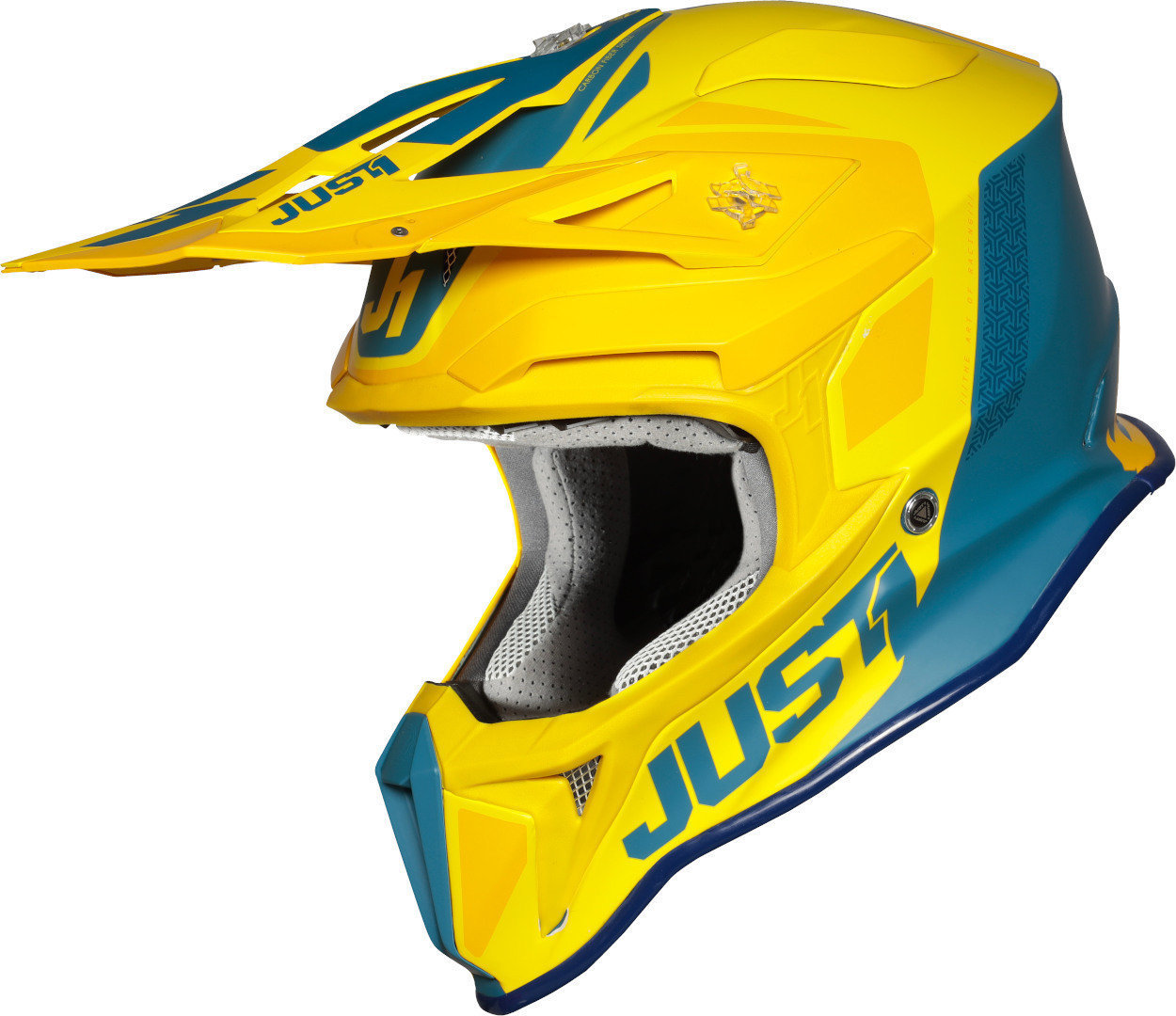Шлем Just1 J18 Pulsar для мотокросса, желто-синий шлем just1 j18 pulsar для мотокросса сине красно белый