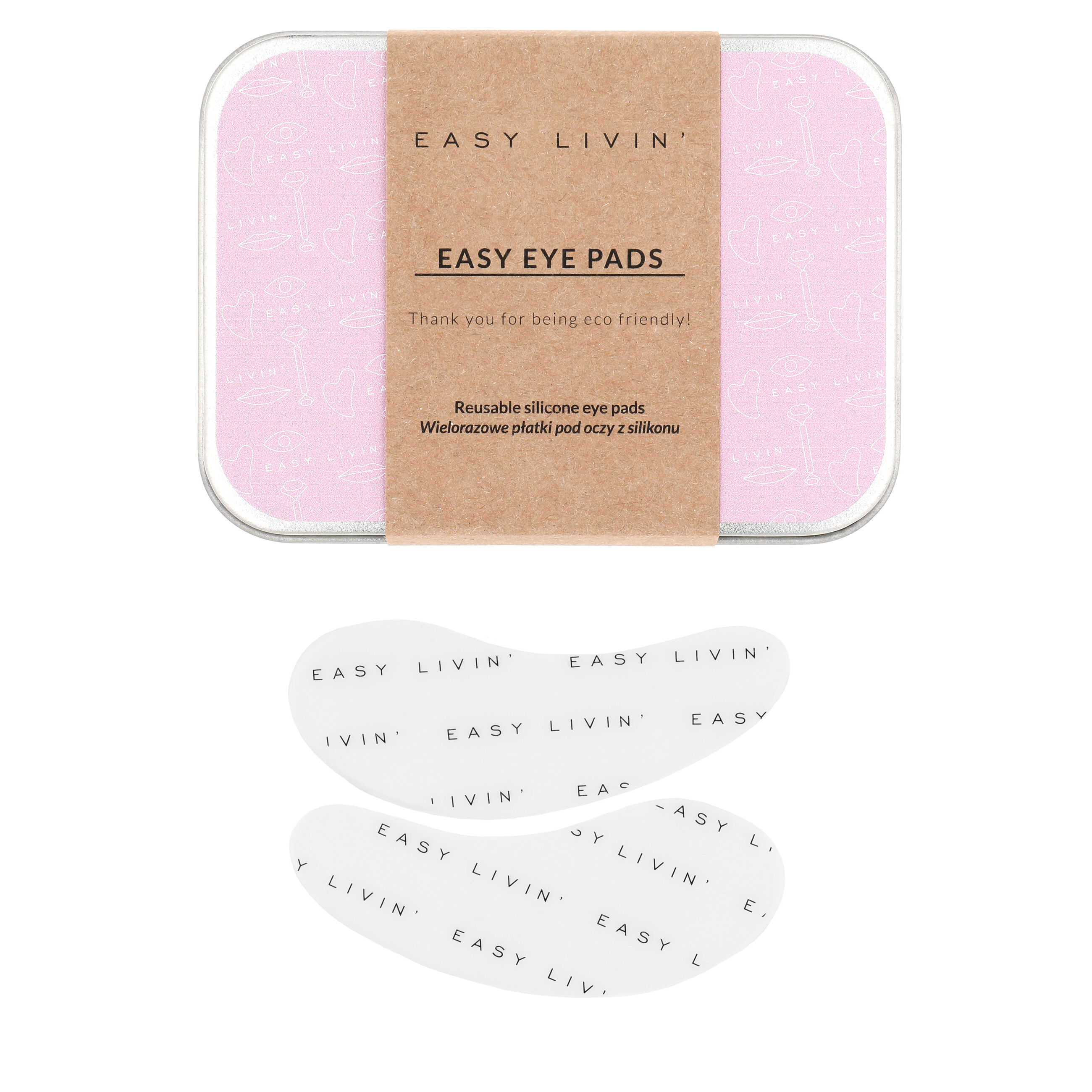 цена Easy Livin' многоразовые силиконовые накладки на глаза Easy Eye Pads, 2 шт./1 упаковка