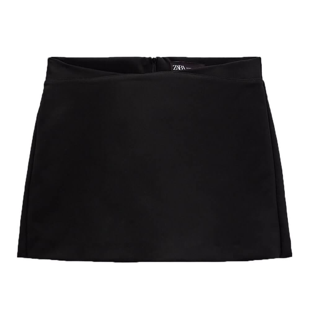 Юбка-шорты Zara Split, черный юбка шорты zara houndstooth мультиколор