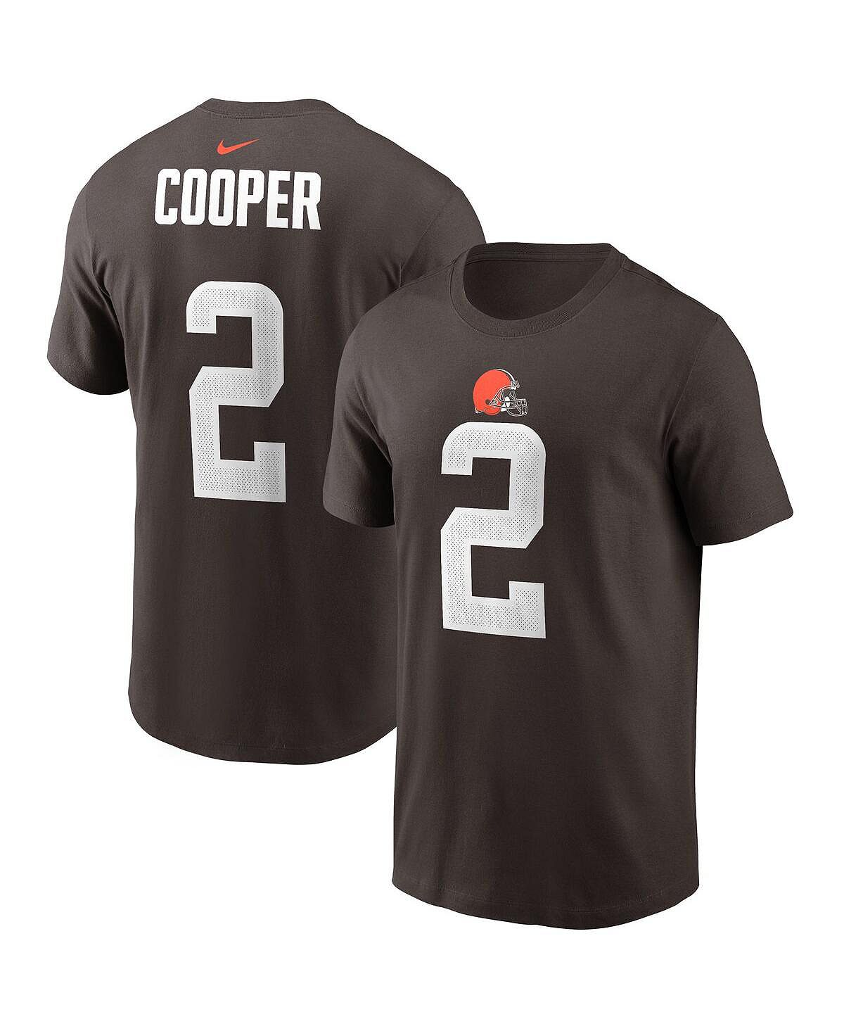 Мужская футболка amari cooper brown cleveland browns с именем и номером игрока Nike, коричневый
